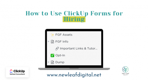 How to use ClickUp forms for hiring
